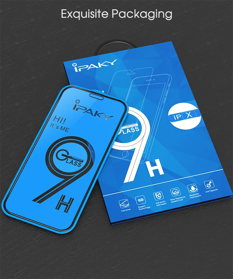 Для iPhone XS протектор экрана IPAKY для iPhone XS MAX полное покрытие 9H 5D Закаленное стекло пленка для iPhone XR стекло протектор экрана