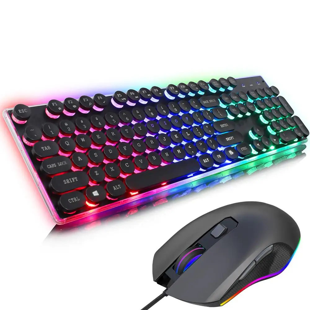 Игровая USB-клавиатура с русской/английской светодиодный кладкой 3 цвета |