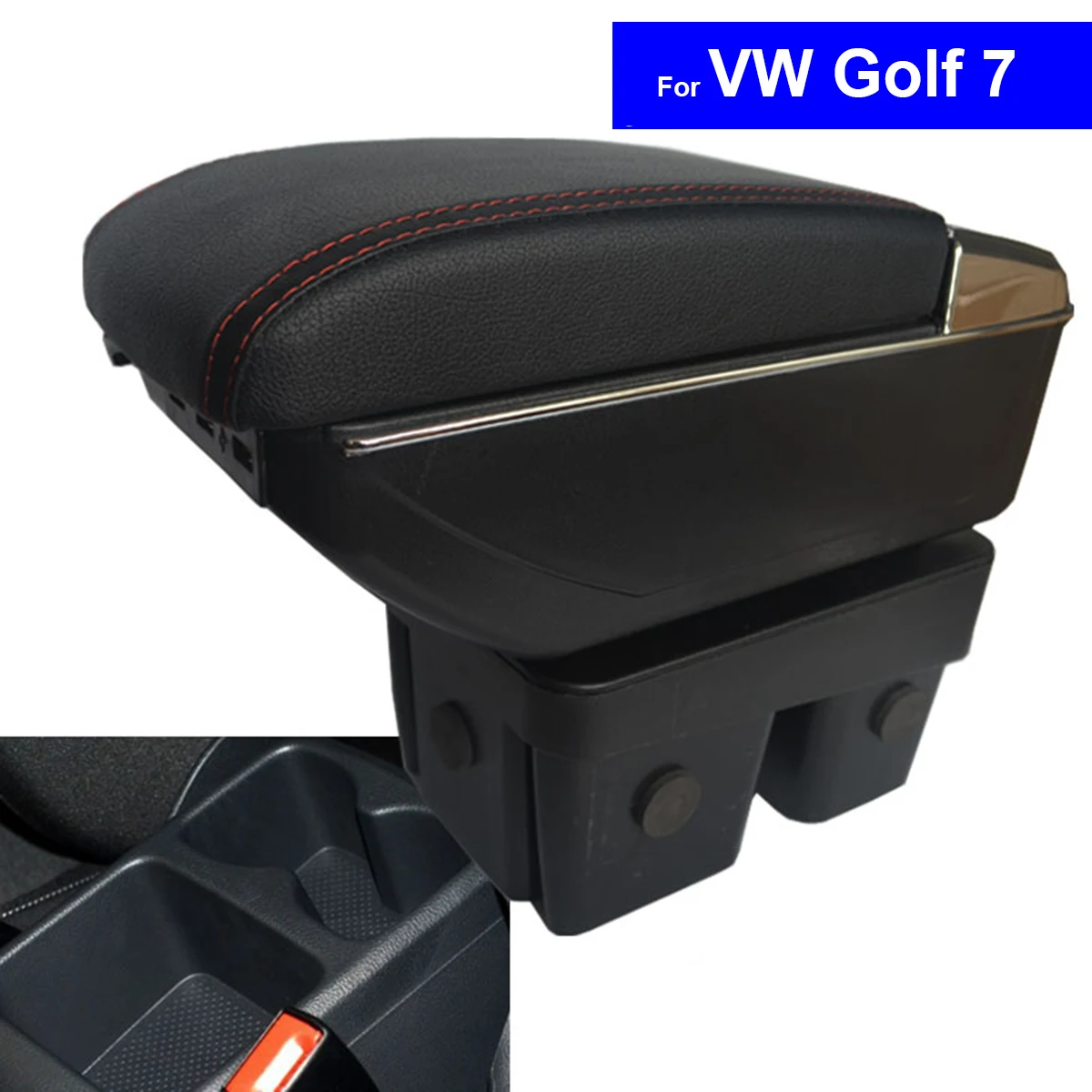 Для Volkswagen VW Golf 7 2014 2015 2016 подлокотники кожаная Центральная консоль подлокотник
