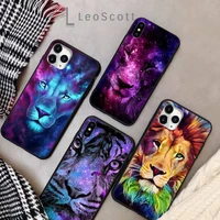 cool animal lion phone case for iphone 11 12 pro xs max 8 7 6 6s plus x 5s se 2020 xr soft silicone cover funda shell