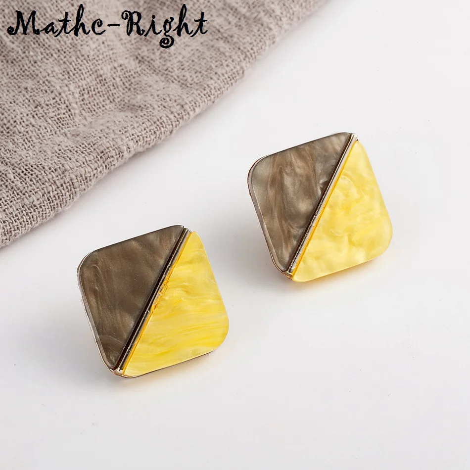 Женские акриловые милые маленькие серьги Match Right корейские модные гвоздики