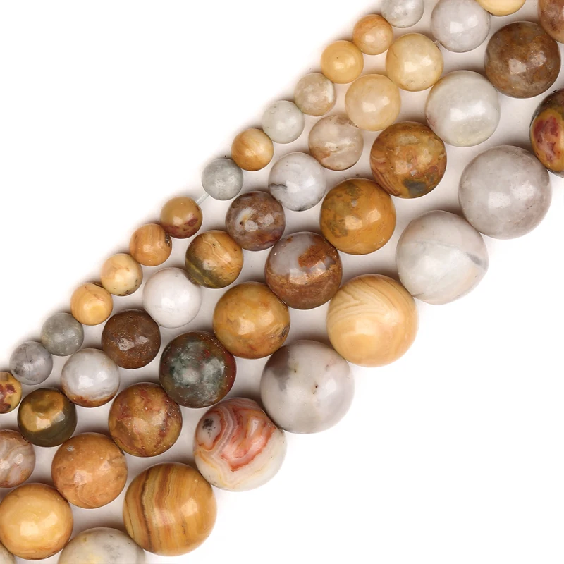 Новинка бусины цвета хаки из натурального агата блестящие круглые камня для