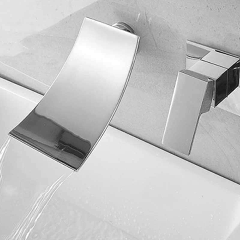 

Waterfall Basin Faucets Wall Mount Waterfall Faucet Single Handle Mixer Tap Bathroom Waterfall Basin Faucet