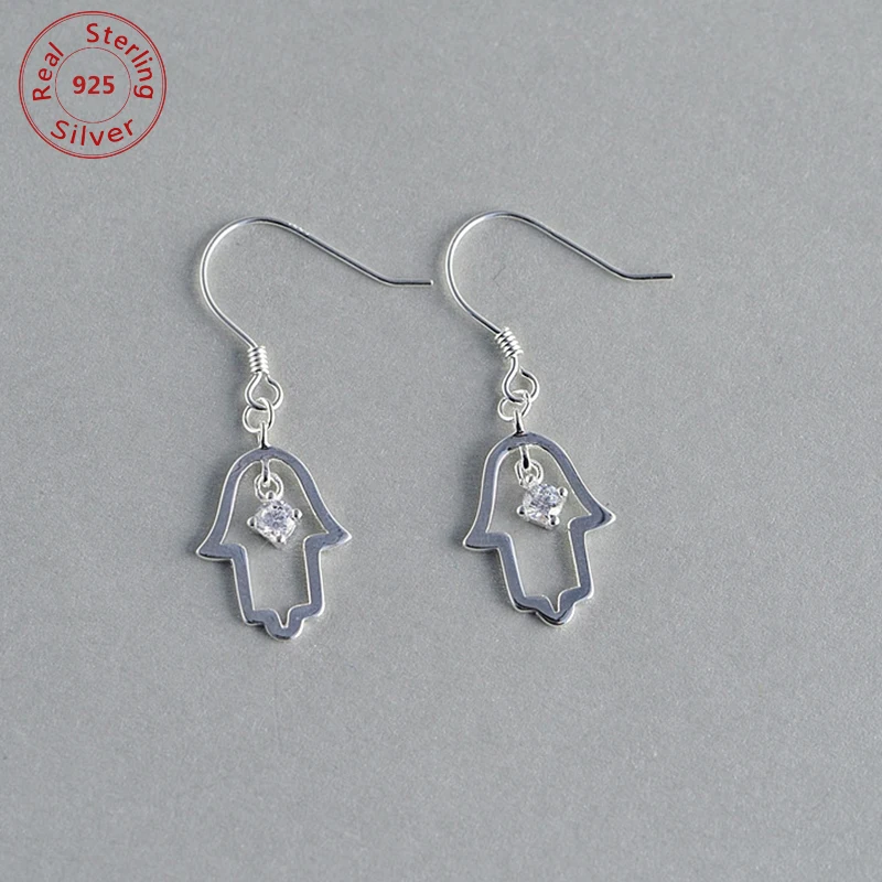 Женские серьги капли из серебра 925 пробы с фианитами|Серьги-подвески| |