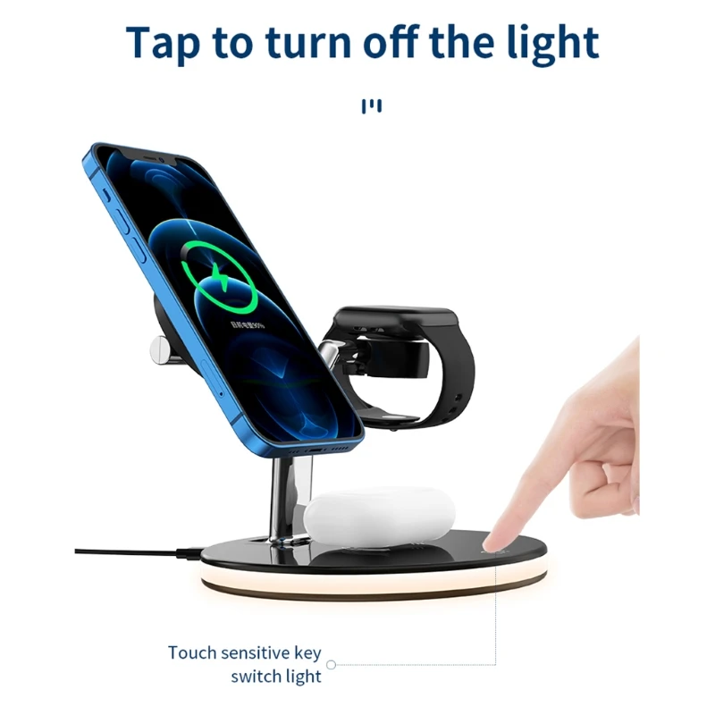 

3 in 1 15W Magnetic Wireless Charger Charging Station Compatible with i Phone/i Watch and Air Pods 1/2/Pro