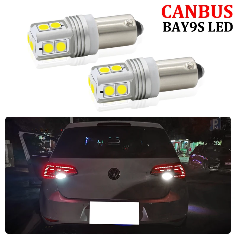 2x CANBUS без ошибок яркий белый 10-SMD BAY9S H21W светодиодные лампы для Volkswagen VW Golf MK7 GTD GTI R