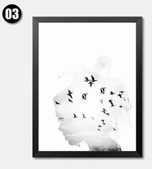 Северная Европа современная простая подвесная картина с перьями совой украшение