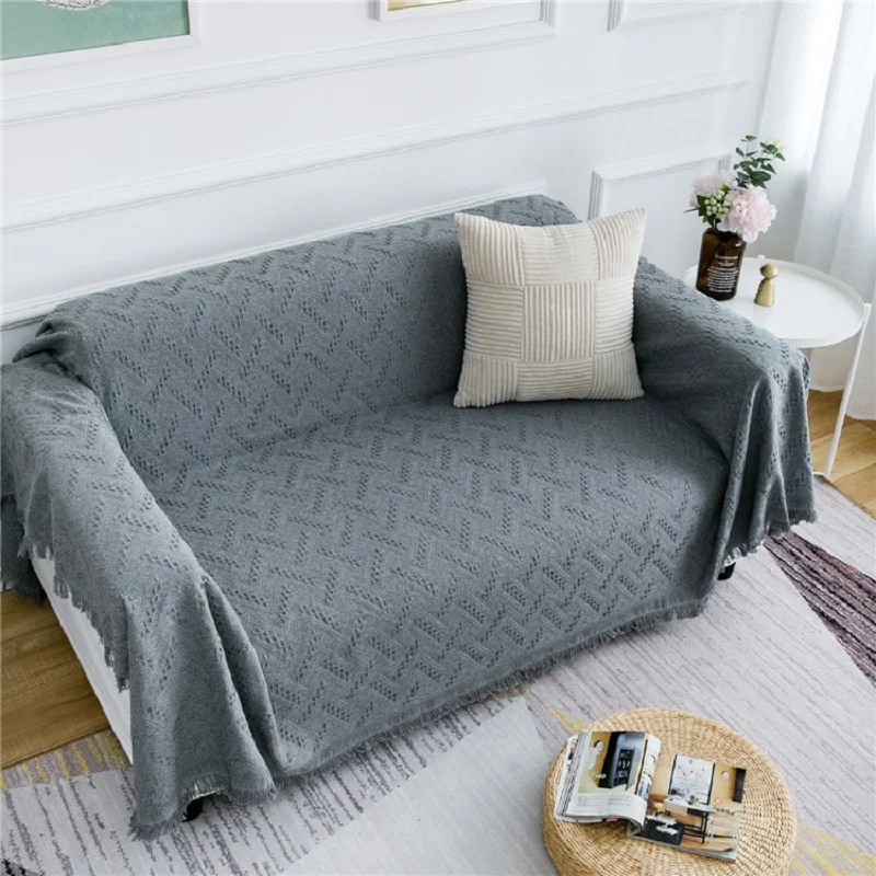 

Плед в вафельном стиле для дивана, декоративное покрывало для дивана