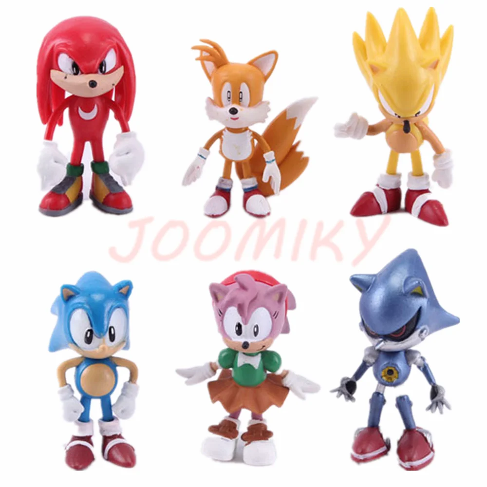 Игрушки для детей игрушки 7 см ПВХ Соник ежик тень хвосты|Игровые фигурки и