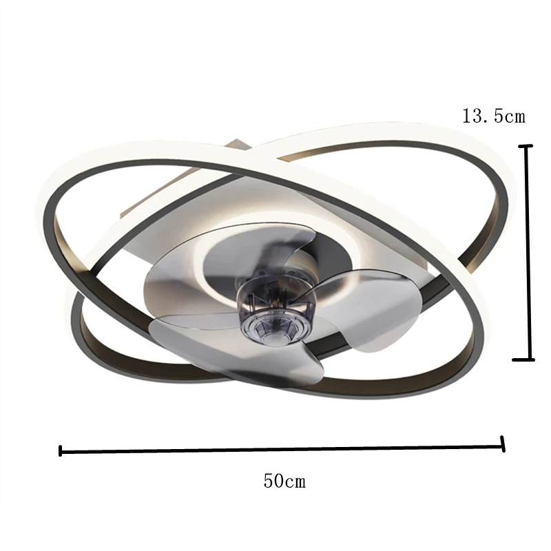 

thin 14cm height ceiling fan ventilador ventilador techo with led light creative round lamp remote control bedroom electric fans