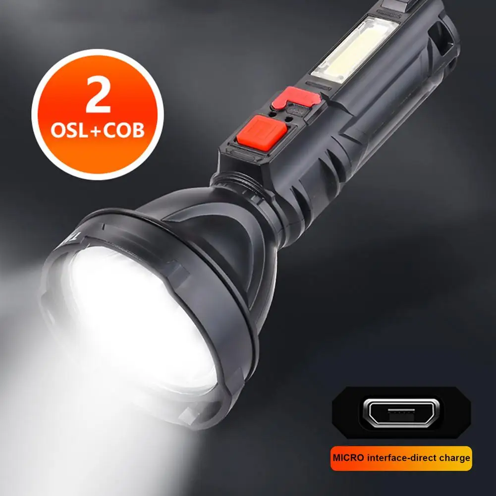 

Светодиодные фонарики, перезаряжаемые яркие фонарики высокой яркости для рыбалки, фонарики с USB-зарядкой и длинным затвором, COB, гаджеты для ...