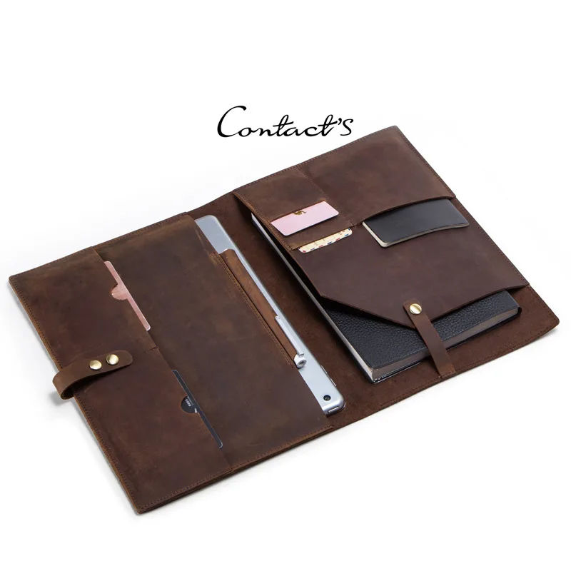 Best حافظة فاخرة للآي باد 9.7 5 6 Air 2 Mini MacBook تحمل Pro 9.7 10.5 حافظة كمبيوتر لوحي بأكمام حقيبة جلد البقر جلد طبيعي حافظة للجيب المحمول