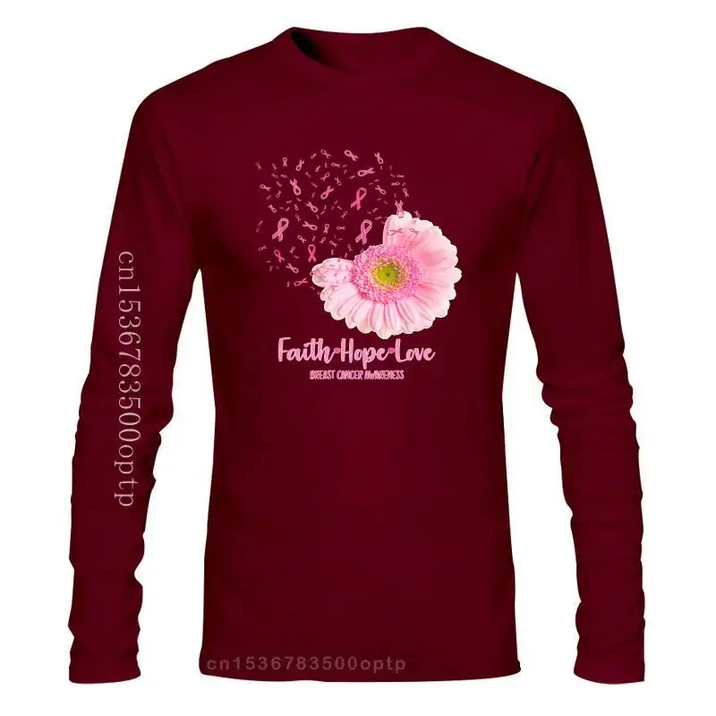 

Футболка мужская с принтом на спине и надписью «New Daisy Faith Hope Love»