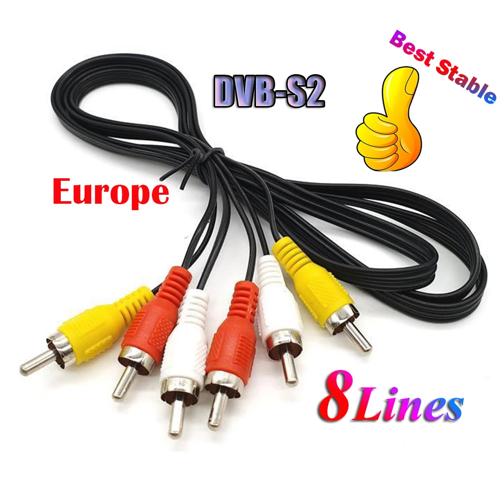 

DVB S2 Европа стабильная Кабельная линия HD TV Clines mi кабель для V7 V8 V9 Nova Европа стабильная 8 линий