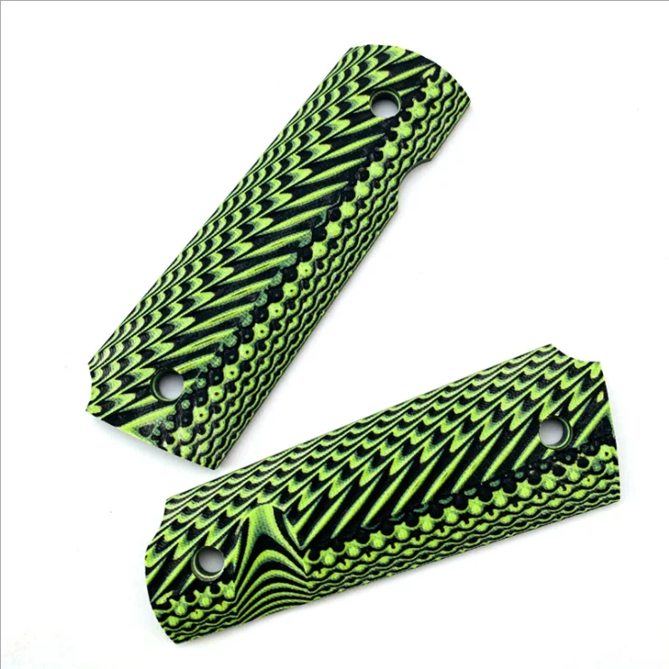 

TOtrait 1Pieces tactics pistol 1911 Grips Green G10 Grips custom Grips CNC Material 1911 accessories