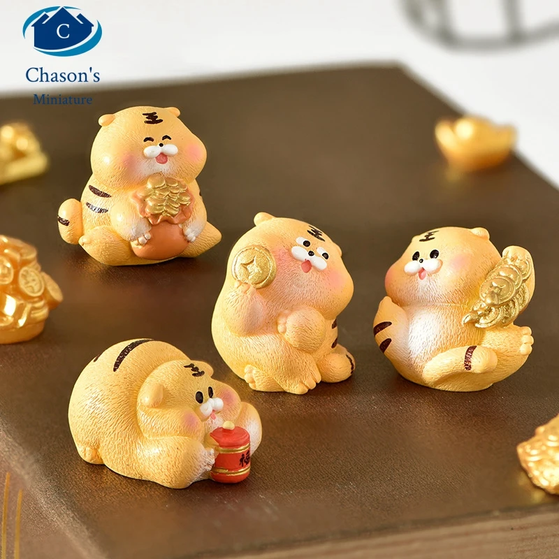 

Тигр фигурная фигурка 2022, китайский символ неудачи, украшения для домашнего декора, сделай сам, миниатюрный подарок