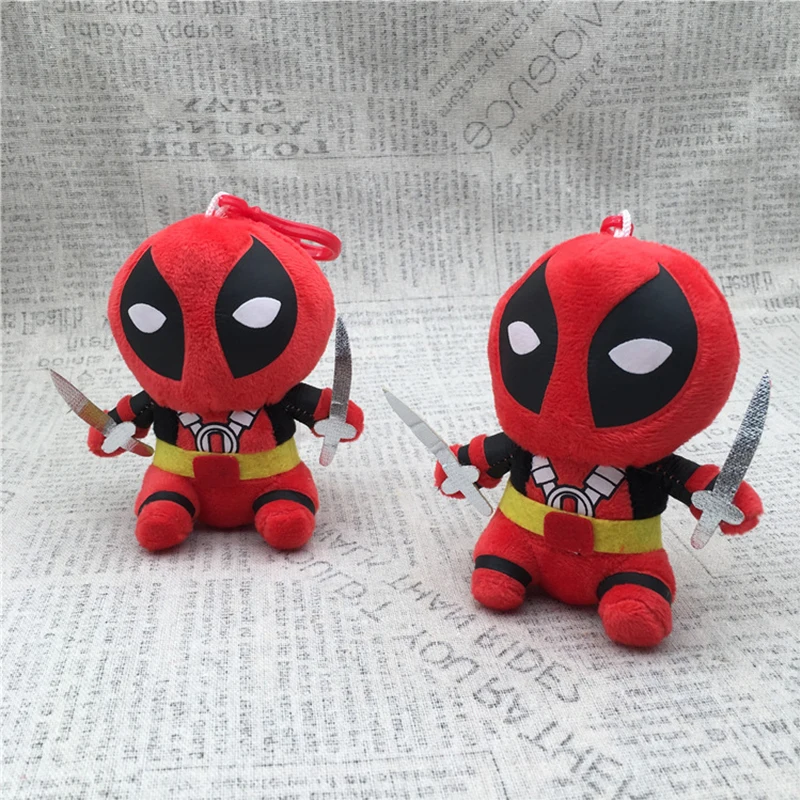 

New Kawaii Cute Q 12Cm X-Men Deadpool Movie Plush Dolls Marvel Movie Plush Toy Bag Pendant Keychain Kids Toys Christmas Present
