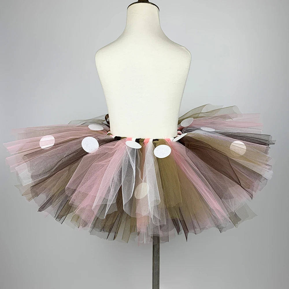 Юбка пачка с оленем для девочек повязкой на голову пышная юбка дня рождения