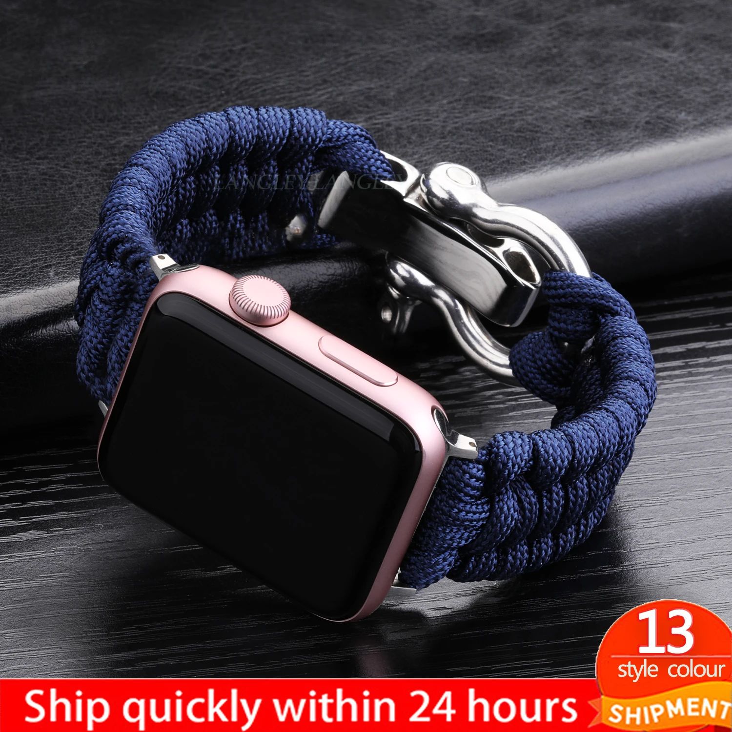 

Umbrella Rope for Apple Watch 7 Band 45mm 41mm Strap Nylon Belt Watchband for iWatch 6 SE 4 3 42mm 38mm 40mm Sport Bracelet