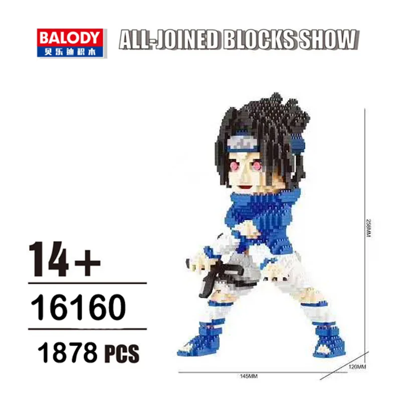 Balody аниме Ниндзя Блок Набор Мини Kakashi Sasuke Jiraiya модель Гаара блок строительные