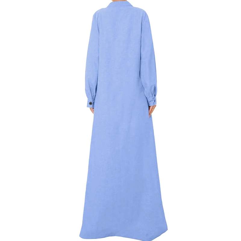 Винтажное льняное платье, женская мода, длинная рубашка, vestidos robe cellumia, осень, рукав-фонарик, женское повседневное свободное платье на пуговицах, 7