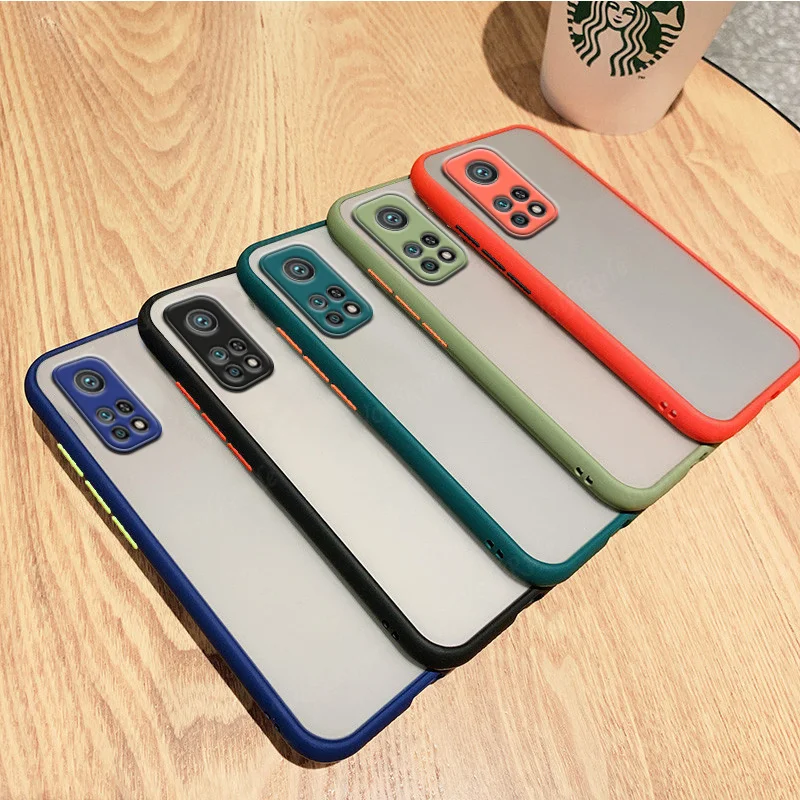 For Cover Xiaomi Mi 10T Pro Case For Mi 10T Pro Capa Back Translucent Matte Cover  For Redmi Note 10 9 Pro Mi 11 10 Pro Fundas