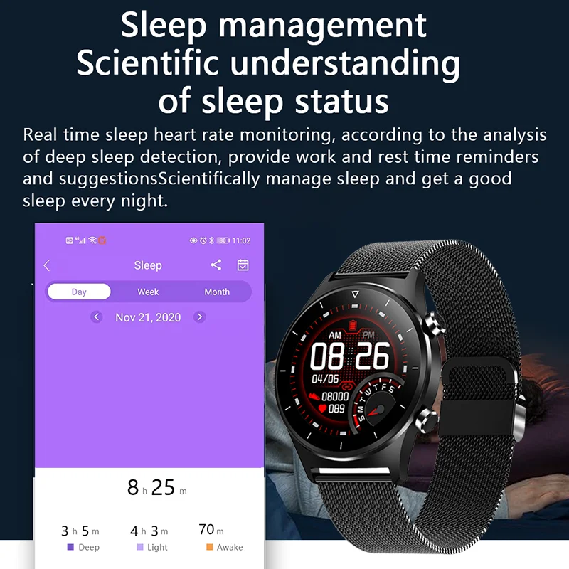

Smart Watch Men Measure Heart Rate Blood Pressure Oxygen Bracelet Full Touch Round Screen Bluetooth Phone Sport Smartwatch Women