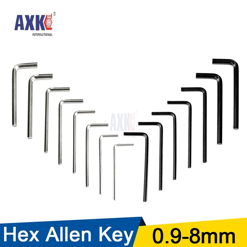 5-10pcs L shaped hex hexagon key allen wrench 0.9mm 1.5mm 2mm 2.5mm 3mm 4mm 5mm 6mm 8mm carbon steel allen key