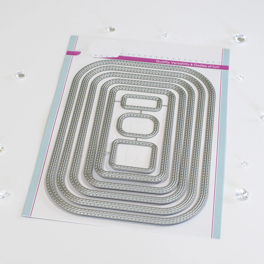 

Rounded Rectangle Background Cutting Dies and Stamps Scrapbook Dariy Decoration Stencil Embossing Template Diy Greeting Card