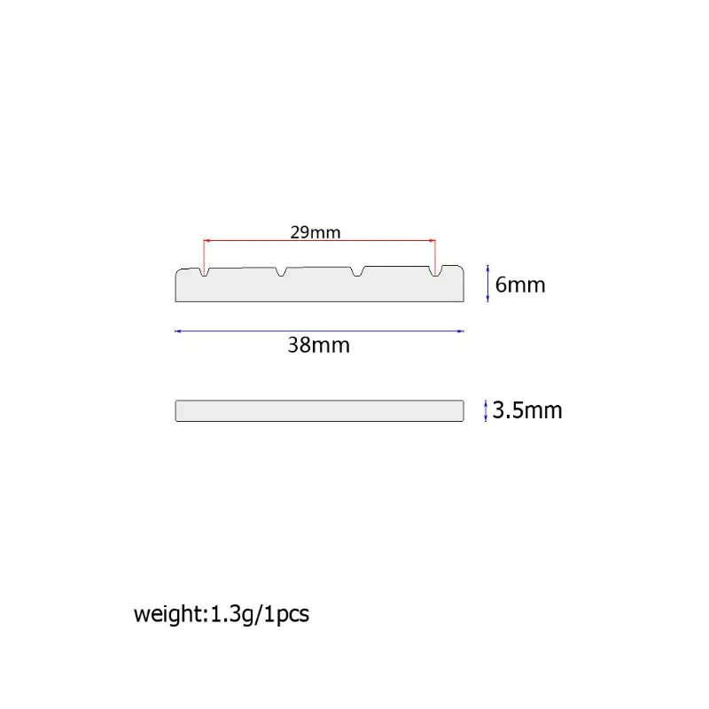 

Bass Guitar Nut for FD 4 String 38mm Bone 87HF