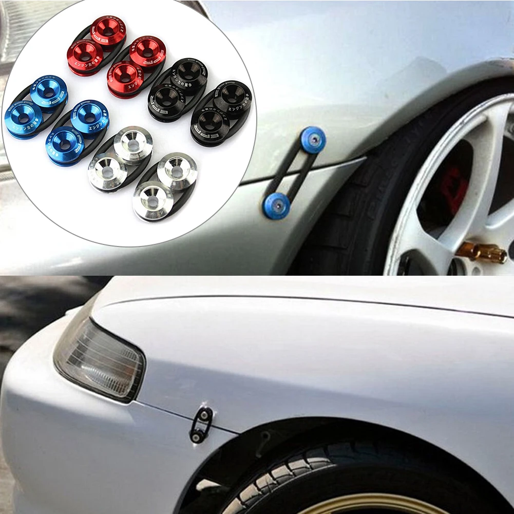 

Car Bumper Mount Quick Release Bumpers Auto Chrome Fastener For JDM Fasteners Kit Trunk Fender Hatch Lids Kit Available