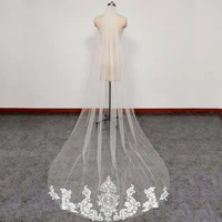 soft tulle wedding veil with comb one layer 3m long 1 5m wide white ivory bridal veil simple bride veil wedding accessories