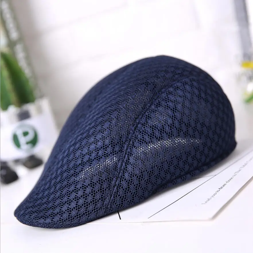 Однотонный мужской берет из соломы летняя плоская кепка Мужская классическая