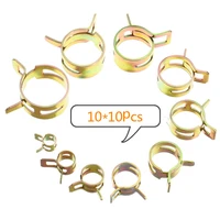 free shipping 100pcsset 6 22mm spring clip hose clamp fastener fuel line hose water pipe air tube car plumbing tools