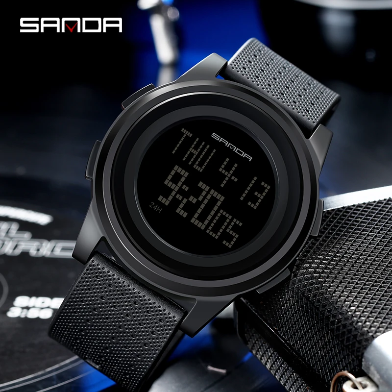 

Мужские ультратонкие спортивные часы SANDA 2021, электронные, светодиодные, цифровые и аналоговые часы, водонепроницаемые часы, Relogio Masculino 337