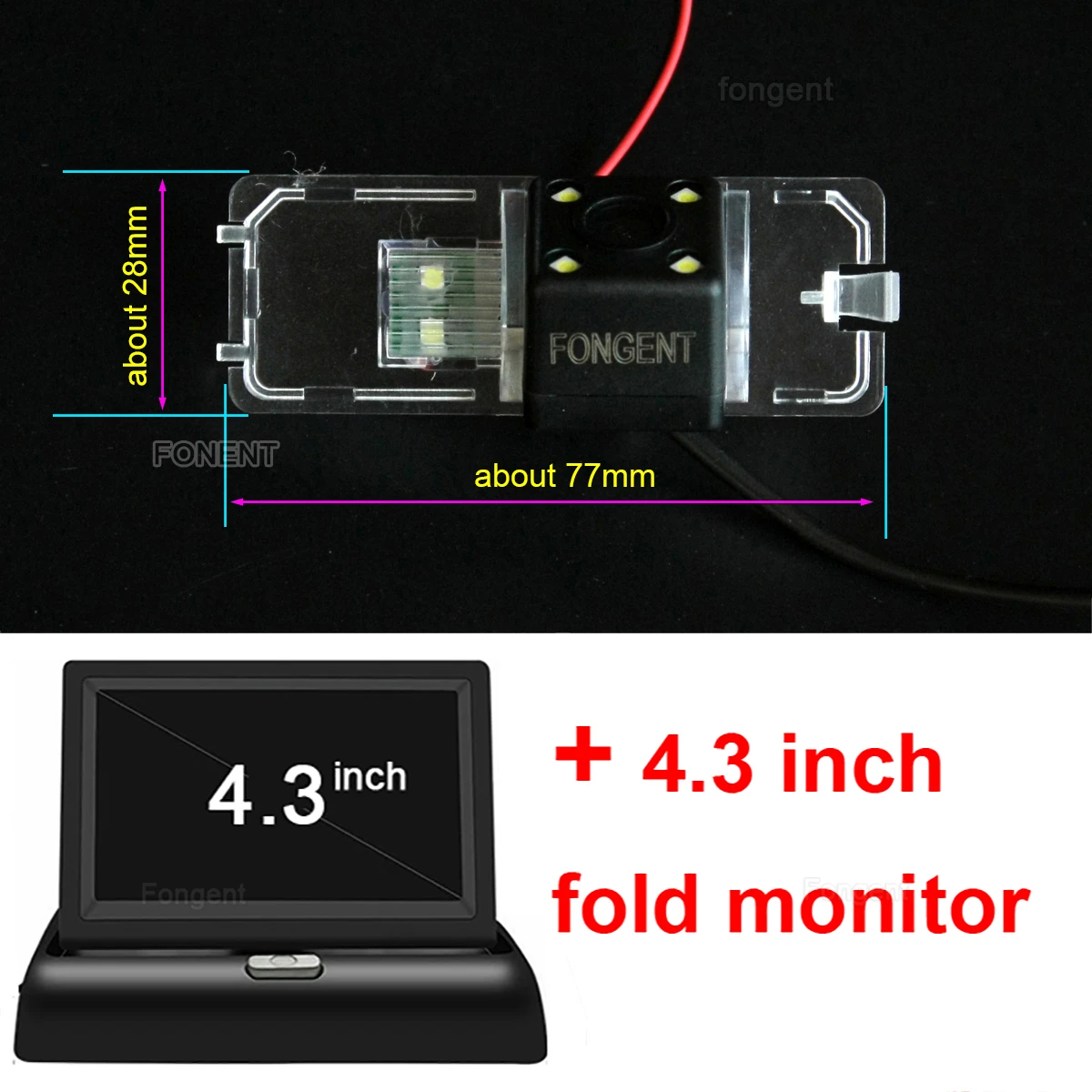 8008-Z1-43 Автомобильная обратная камера парковка " монитор для VW B7 Amaro Volkswagen VW Passat CC B6 Polo Хэтчбек Гольф Jetta Magotan Bora Scirocco - Название цвета: 8008-Z1-43