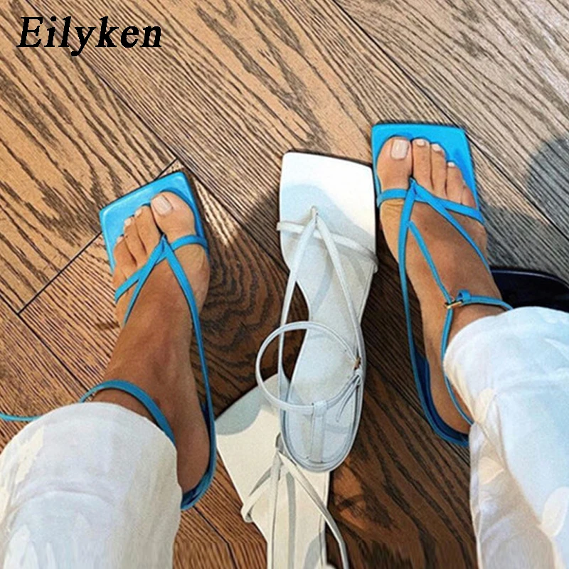 Босоножки Eilyken женские с ремешком на щиколотке модные пикантные шлепанцы