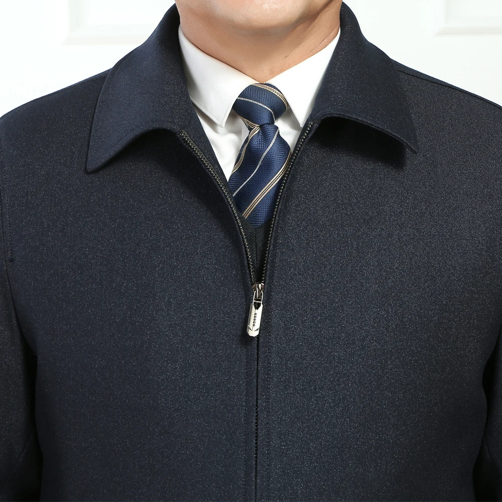 Мужская повседневная куртка Mu Yuan Yang Классическая однотонная с отложным