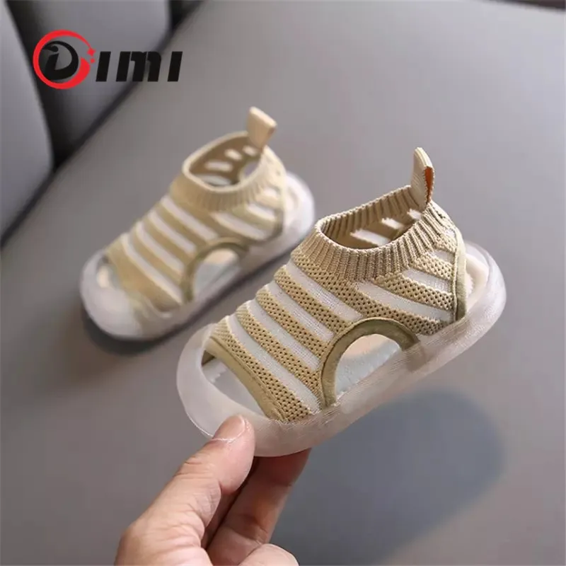 Сандалии DIMI детские дышащие удобная мягкая подошва летняя вязаная обувь для