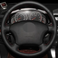 diy black genuine leather%c2%a0car accessories steering wheel cover for toyota land cruiser prado 120 tacoma 4runner hilux highlander