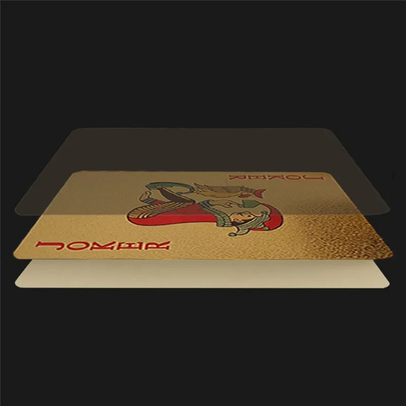 Водонепроницаемые карты для покера креативные черные золотые коллективные