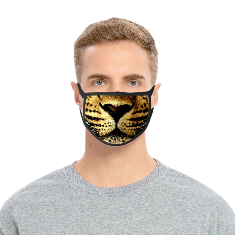 

Animals Tiger Mouth Print 3d Mask Adult Kid Mask Washable Dustproof Fashion Sport Face Mask Reusable Fabric Anti Pollution Masks