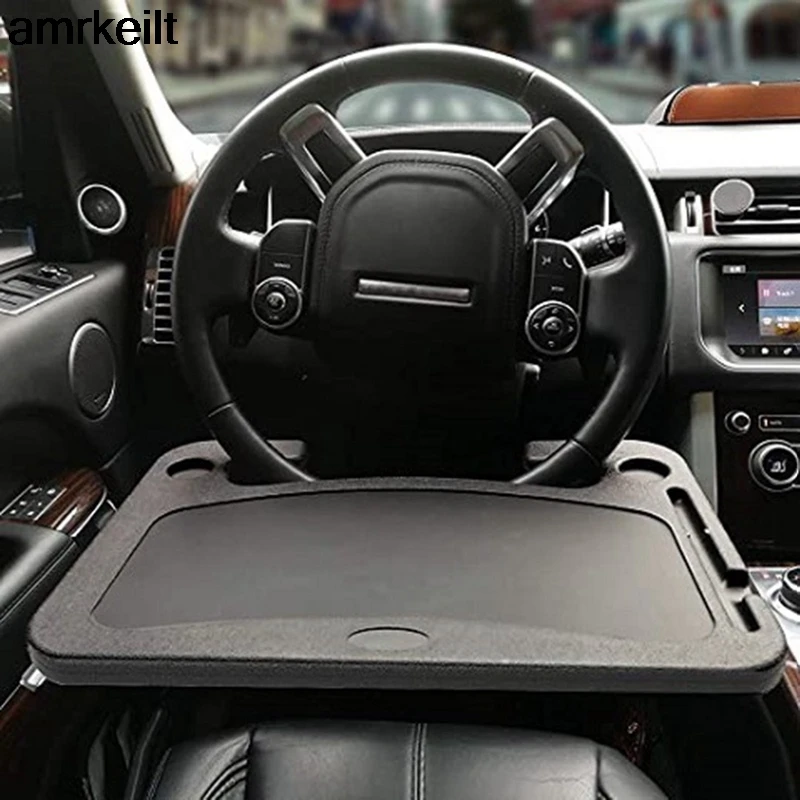 

Steering Wheel Eat Work Drink Food Coffee Goods Tray Board Portable Car Laptop Computer Desk Mount Stand Dining Table Holder