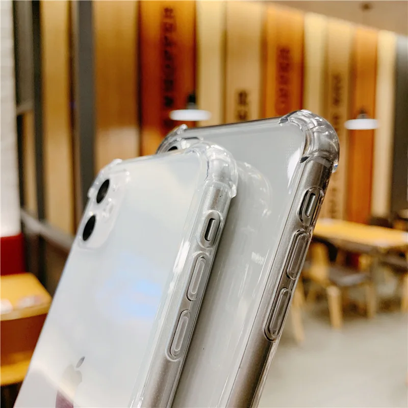 Прозрачный чехол для телефона iPhone SE 2020 2 SE2 12 11 Pro Max X Xr Xs 7 8 6 6S Plus силиконовый