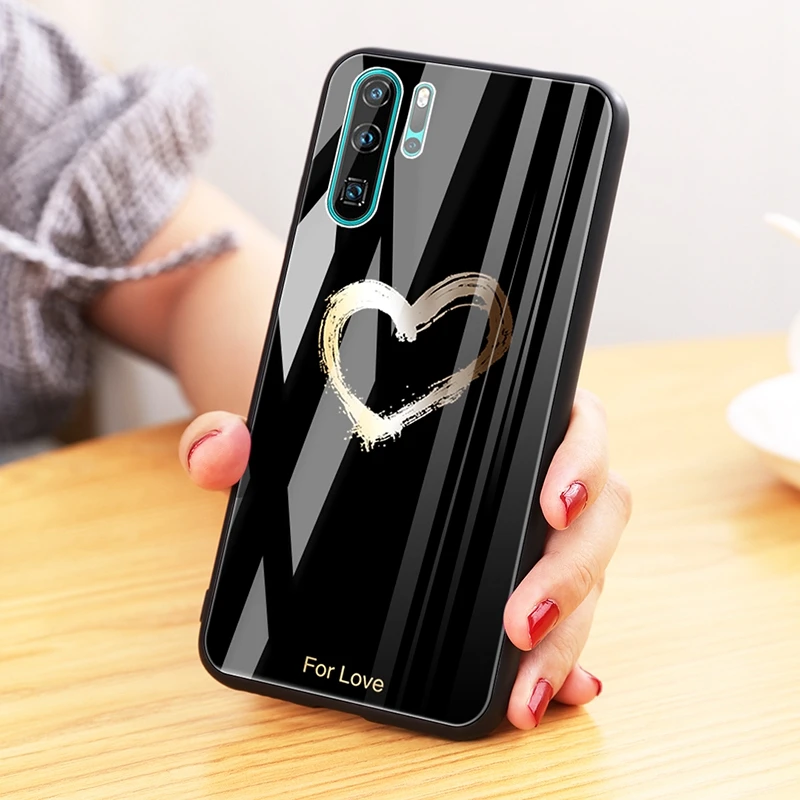 Окрашенный чехол из закаленного стекла для huawei P30 P20 mate 20 Pro Lite|Бамперы| |