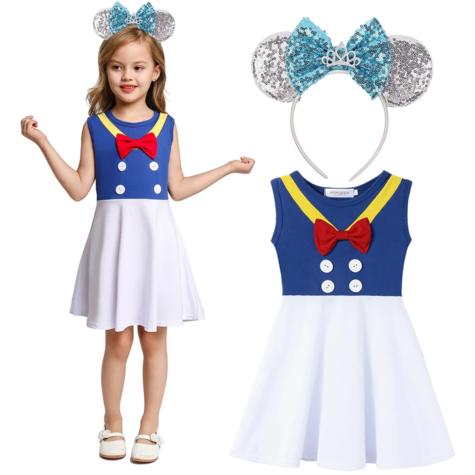 Летнее платье для маленьких девочек детское ролевых игр с героями мультфильмов