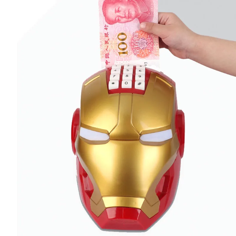 Большой Железный человек Копилка Marvel денежная Монета коробка Moneybox Alcanscia Creativas большая электронная копилка для детей Vibrato