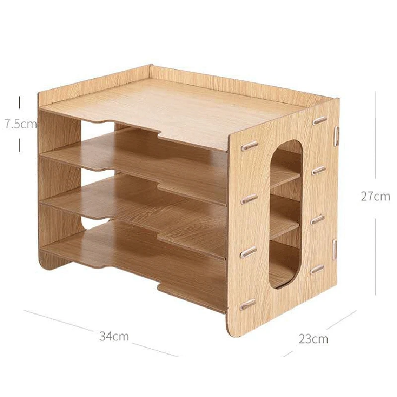 Креативный Настольный органайзер для файлов деревянный держатель документов