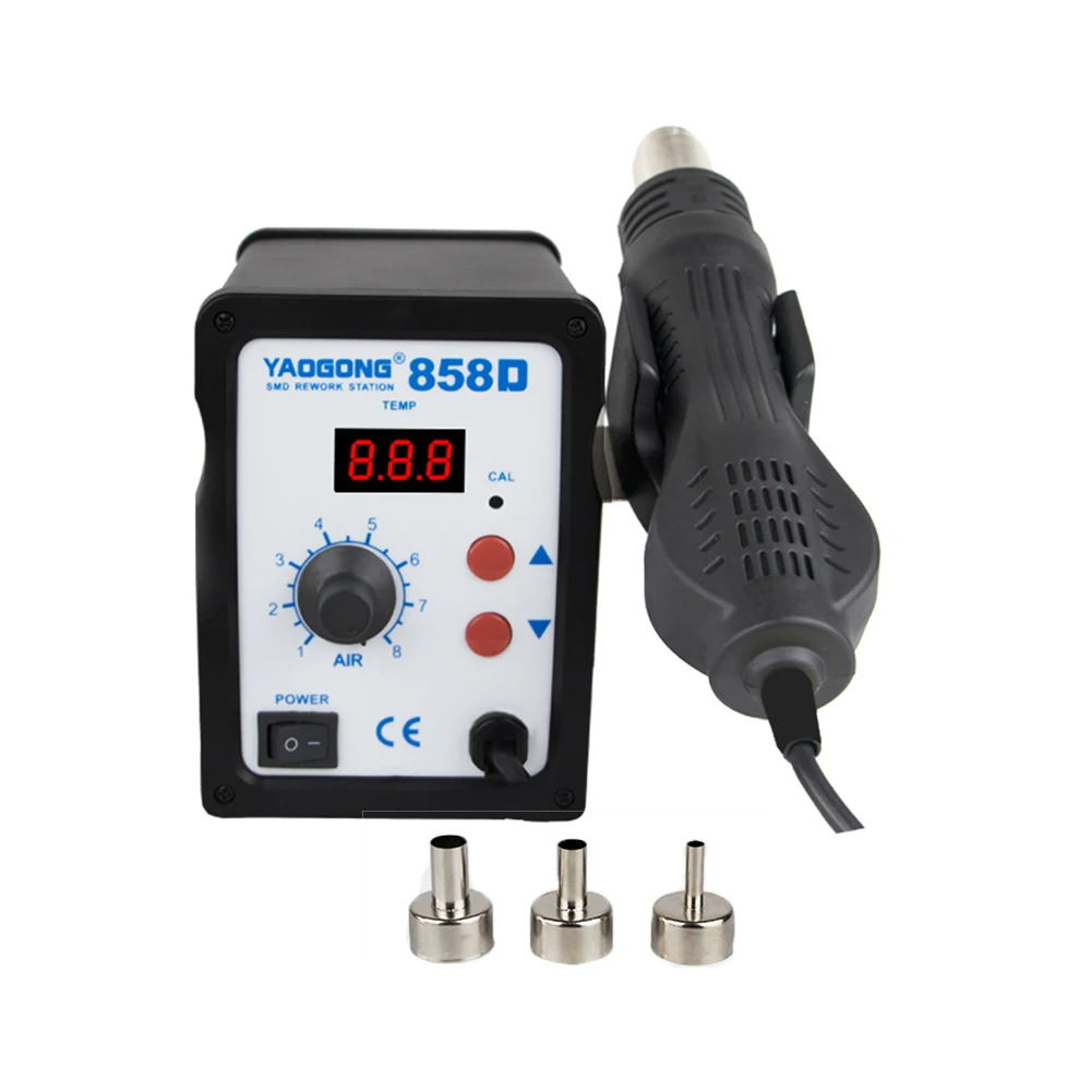 

Yaogong 858D Digital display adjustable constant temperature hot air gun desoldering station mobile phone repair