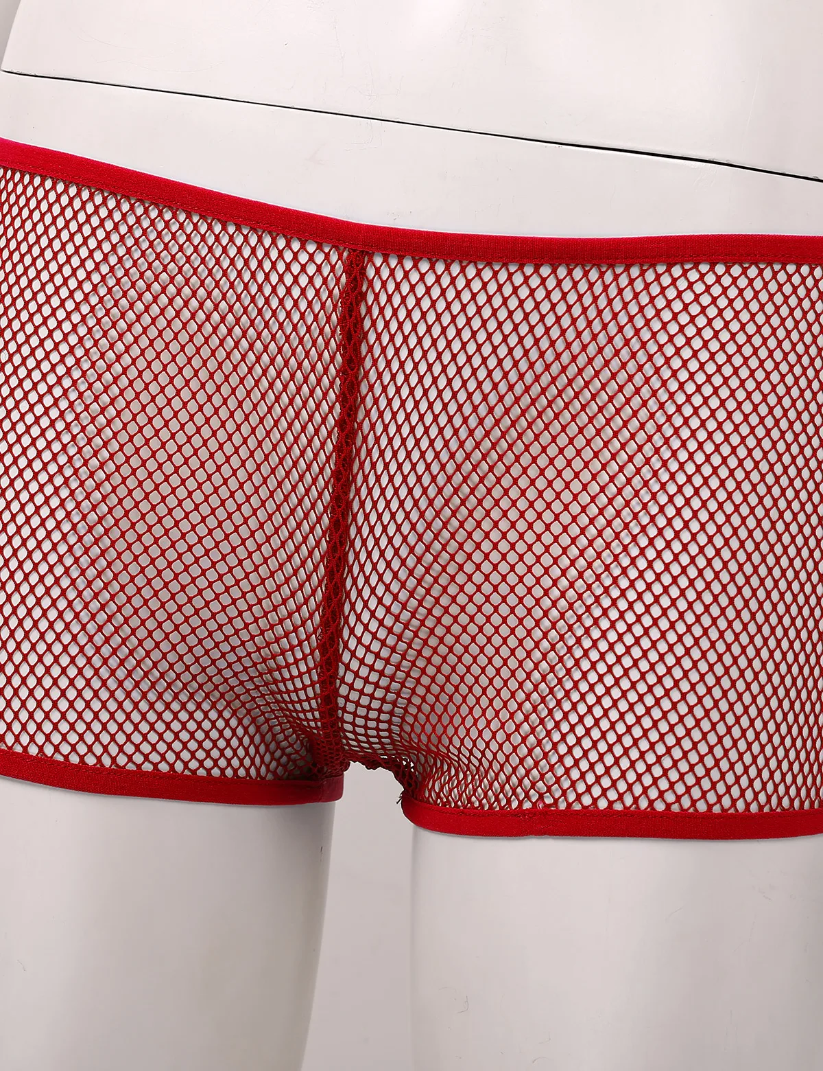 

2Pcs Womens Female Sexy Exotic See Through Fishnet Lingerie Set Deep U Neck Sleeveless Vest Crop Top with Elastic Hot Pants